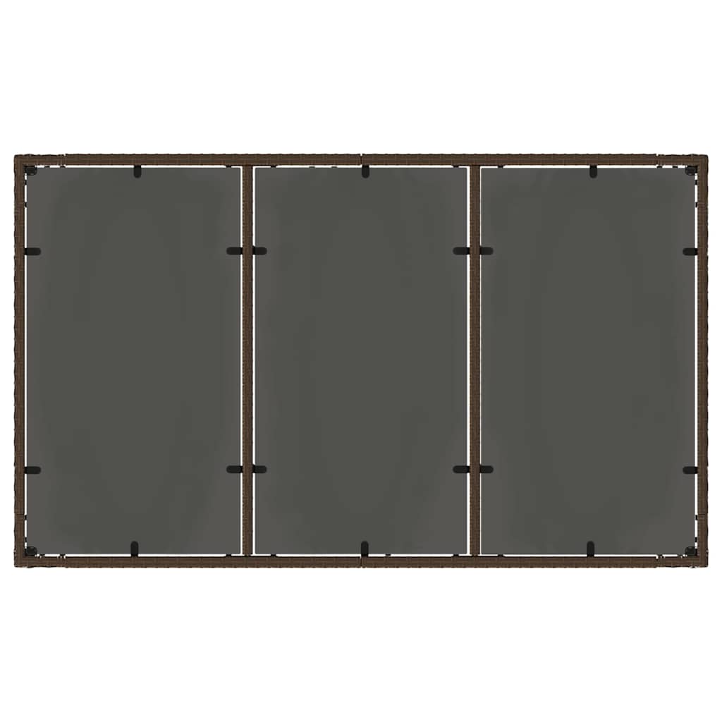 Set da Pranzo per Giardino 5 pcs Marrone polyrattan | homemem39