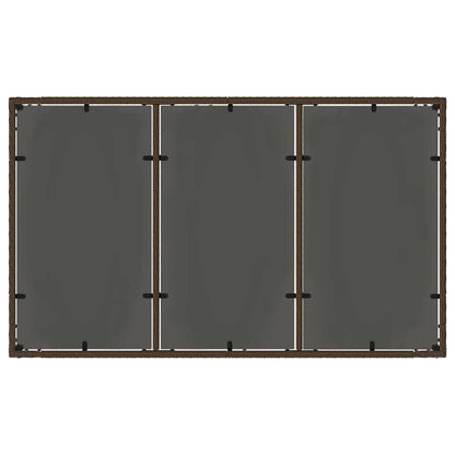 Set da Pranzo per Giardino 5 pcs Marrone polyrattan | homemem39