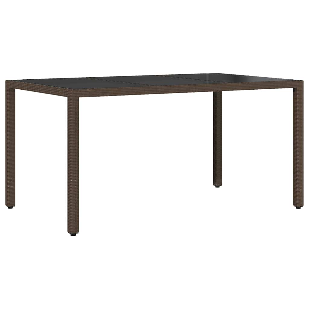 Set da Pranzo per Giardino 7 pcs Marrone polyrattan | homemem39