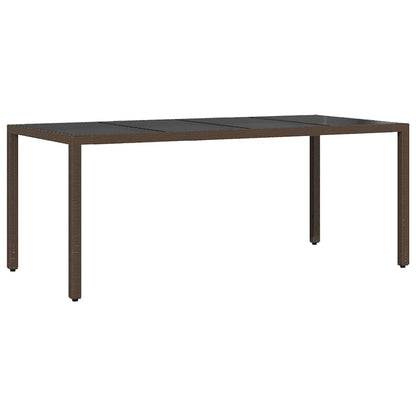 Set da Pranzo per Giardino 7 pcs Marrone polyrattan | homemem39