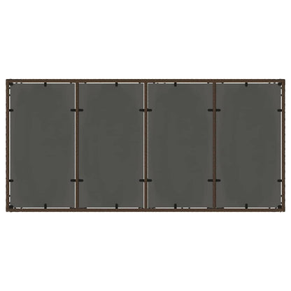 Set da Pranzo per Giardino 7 pcs Marrone polyrattan | homemem39