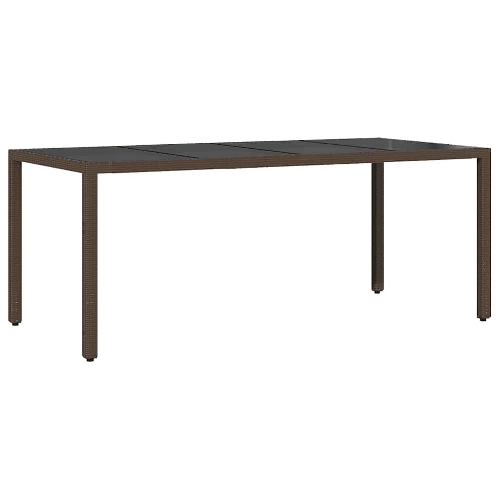 Set da Pranzo per Giardino 9 pcs Marrone polyrattan | homemem39
