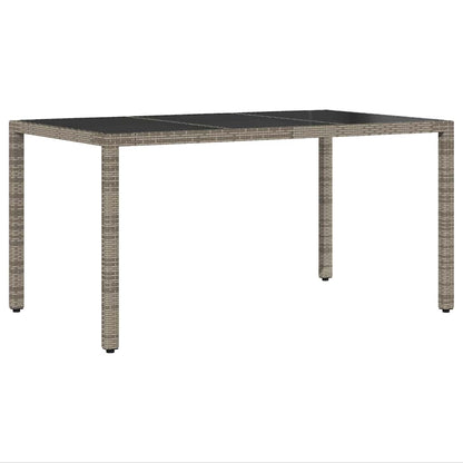 Set da Pranzo per Giardino 7 pcs Grigio polyrattan | homemem39