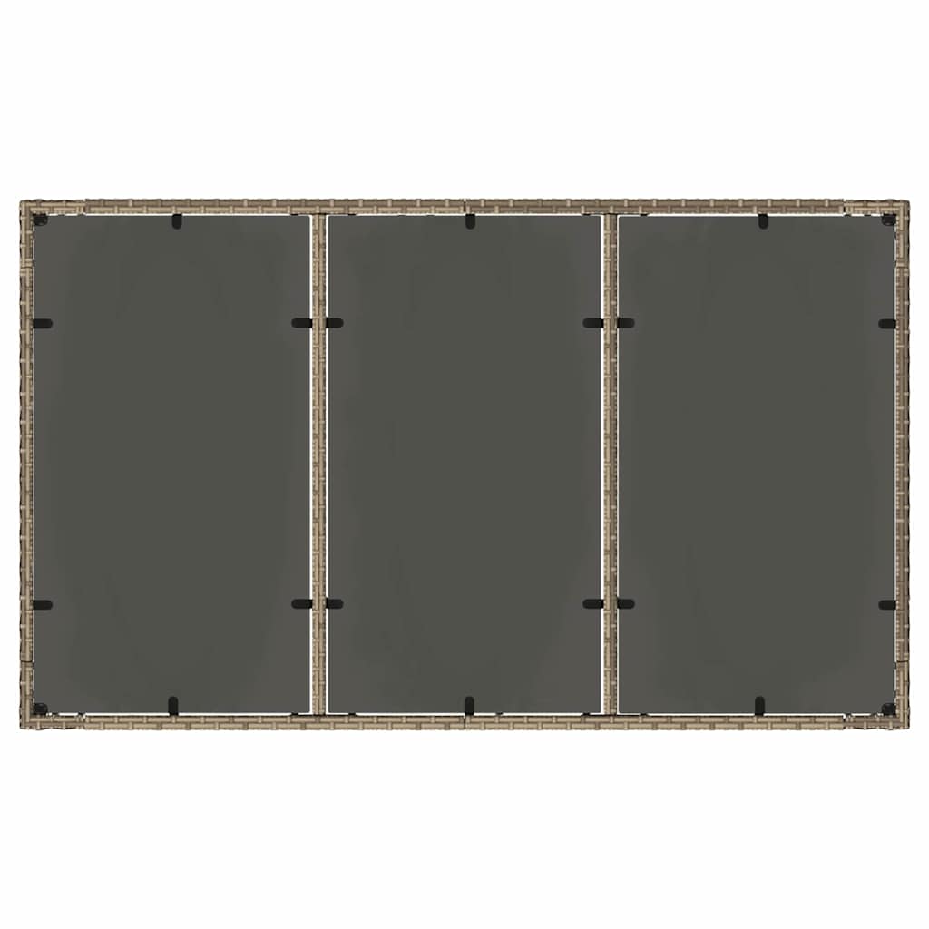 Set da Pranzo per Giardino 7 pcs Grigio polyrattan | homemem39