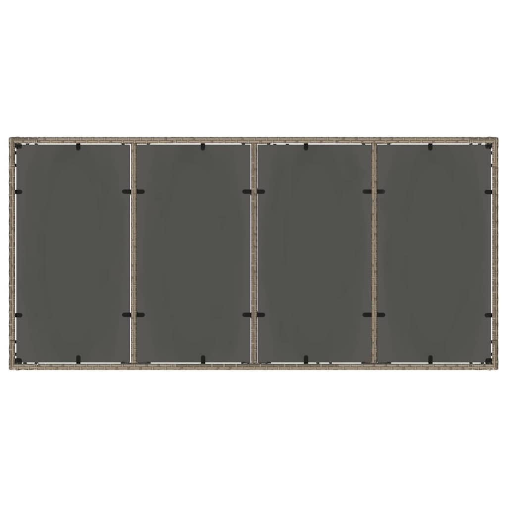 Set da Pranzo per Giardino 9 pcs Grigio polyrattan | homemem39