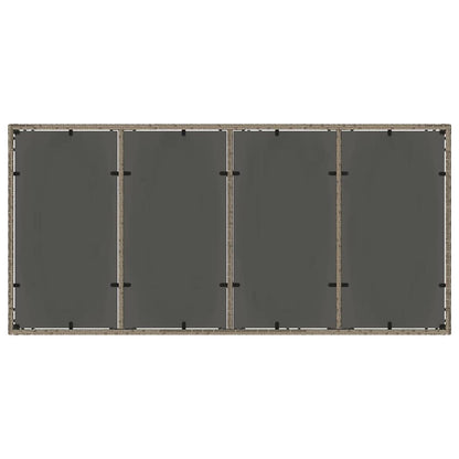 Set da Pranzo per Giardino 9 pcs Grigio polyrattan | homemem39