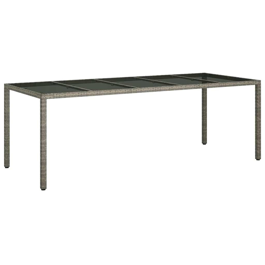 Set da Pranzo per Giardino 9 pcs Grigio polyrattan | homemem39
