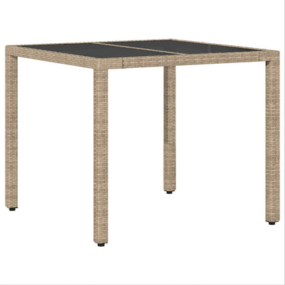 Set da Pranzo per Giardino 5 pcs Beige polyrattan | homemem39