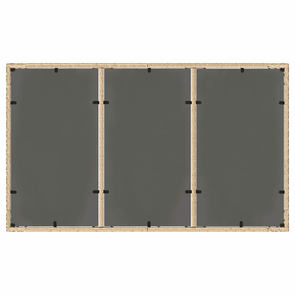 Set da Pranzo per Giardino 7 pcs Beige polyrattan | homemem39