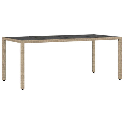 Set da Pranzo per Giardino 9 pcs Beige polyrattan | homemem39