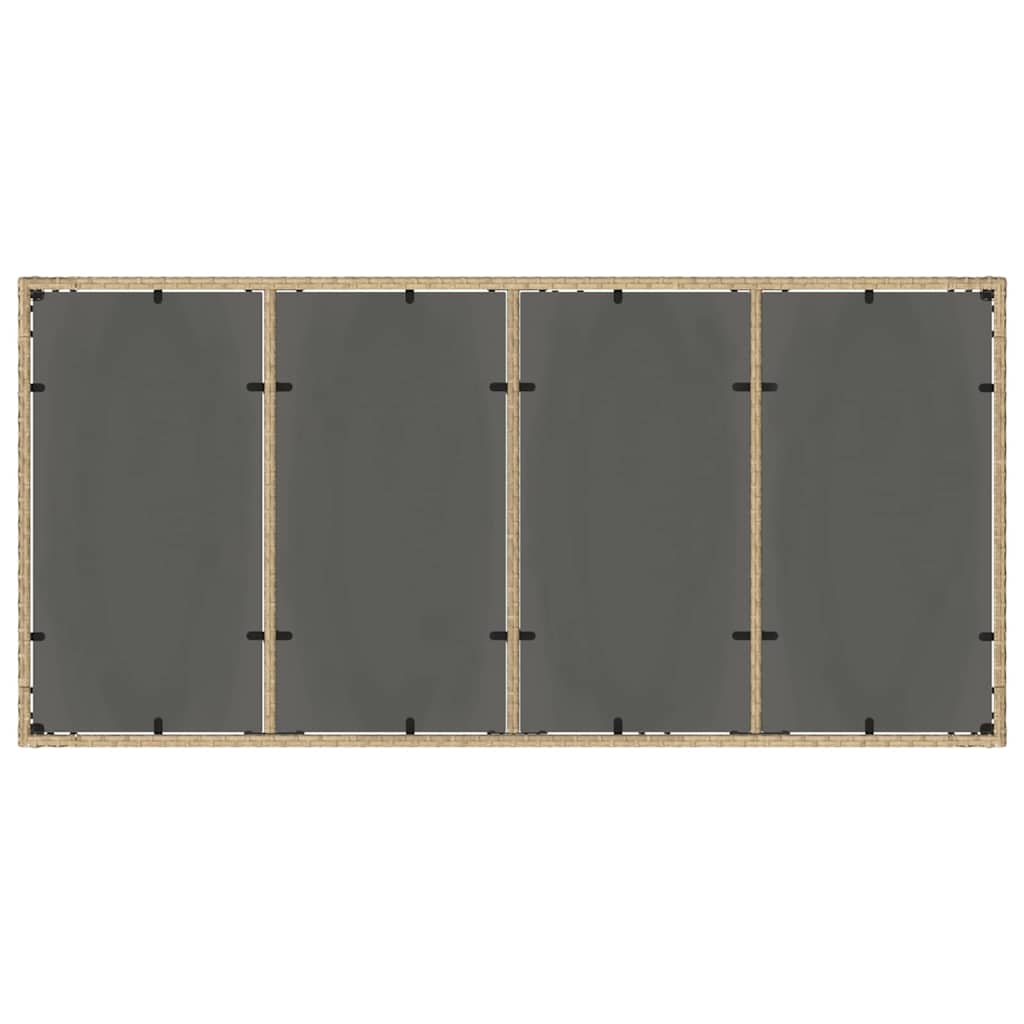 Set da Pranzo per Giardino 9 pcs Beige polyrattan | homemem39