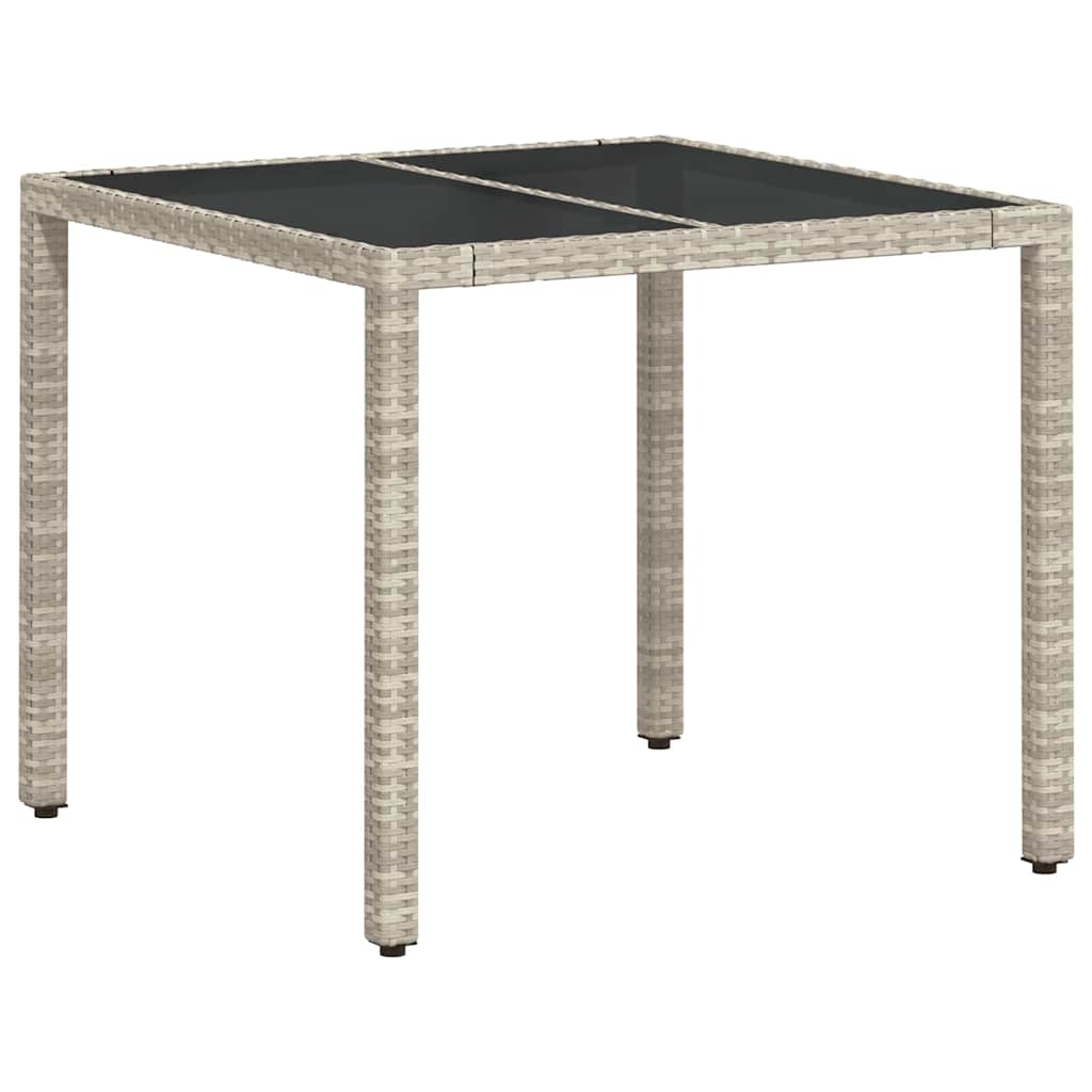 Set da Pranzo per Giardino 5 pcs Grigio chiaro polyrattan | homemem39