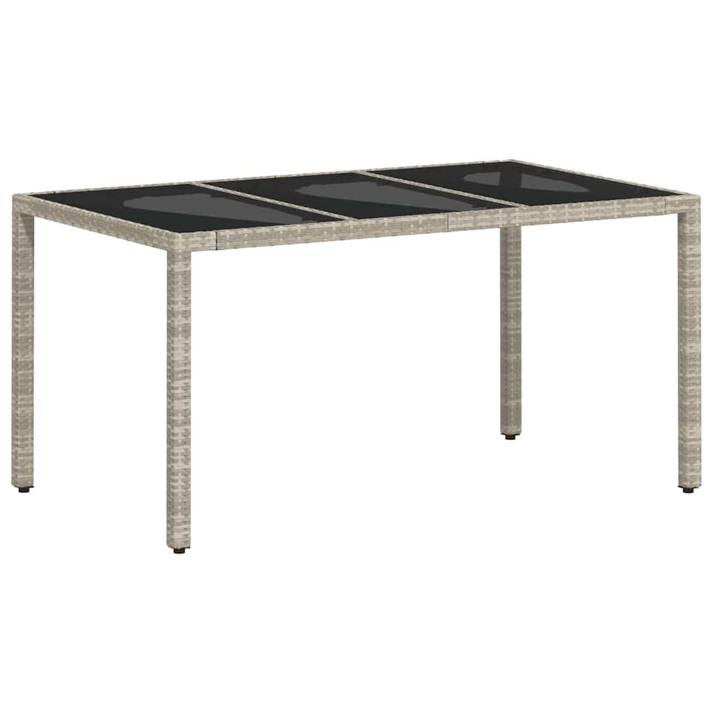 Set da Pranzo per Giardino 5 pcs Grigio chiaro polyrattan | homemem39
