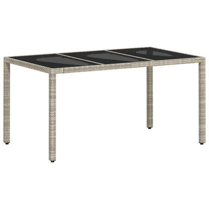 Set da Pranzo per Giardino 5 pcs Grigio chiaro polyrattan | homemem39