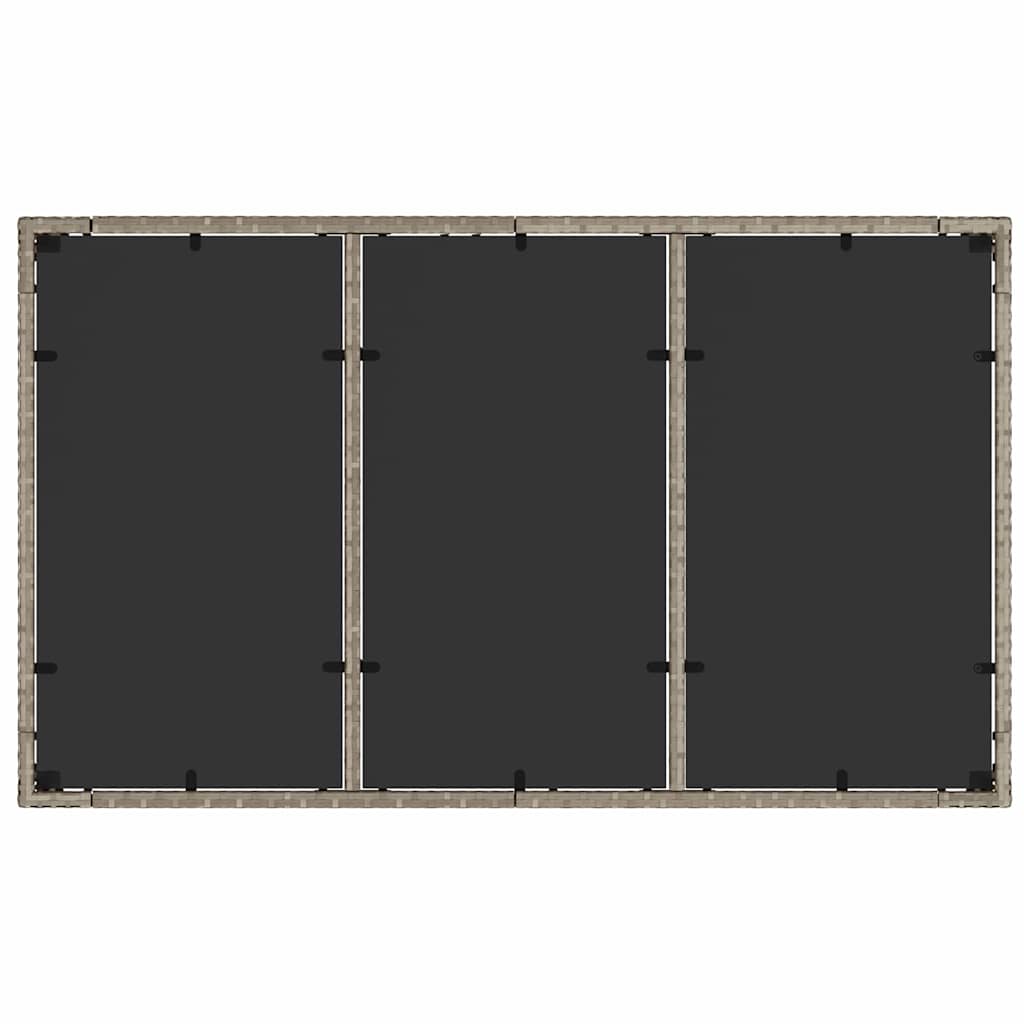 Set da Pranzo per Giardino 5 pcs Grigio chiaro polyrattan | homemem39