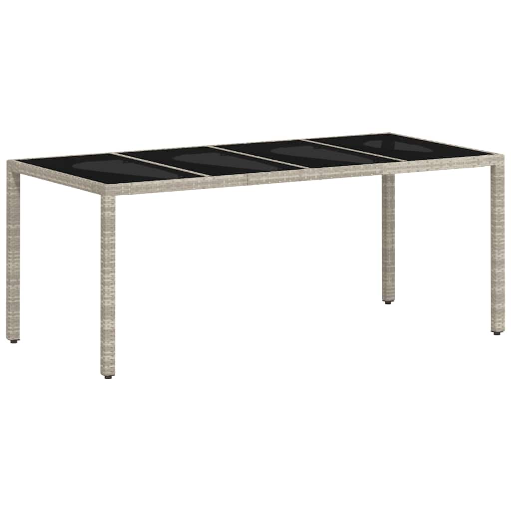Set da Pranzo per Giardino 9 pcs Grigio chiaro polyrattan | homemem39