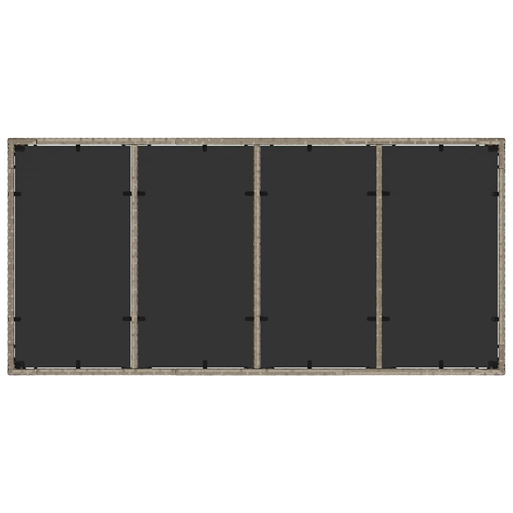 Set da Pranzo per Giardino 9 pcs Grigio chiaro polyrattan | homemem39