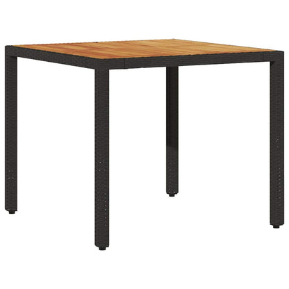 Set da Pranzo per Giardino 5 pcs Nero polyrattan | homemem39