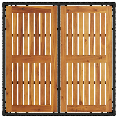 Set da Pranzo per Giardino 5 pcs Nero polyrattan | homemem39