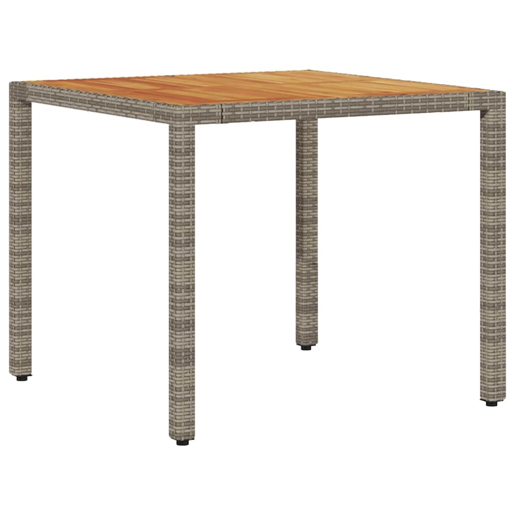Set da Pranzo per Giardino 5 pcs Grigio polyrattan | homemem39