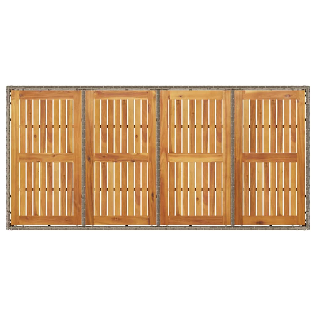 Set da Pranzo per Giardino 7 pcs Grigio polyrattan | homemem39