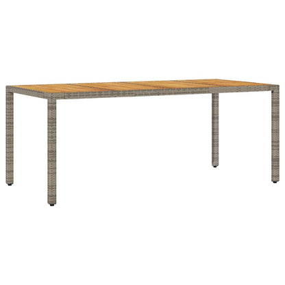 Set da Pranzo per Giardino 9 pcs Grigio polyrattan | homemem39