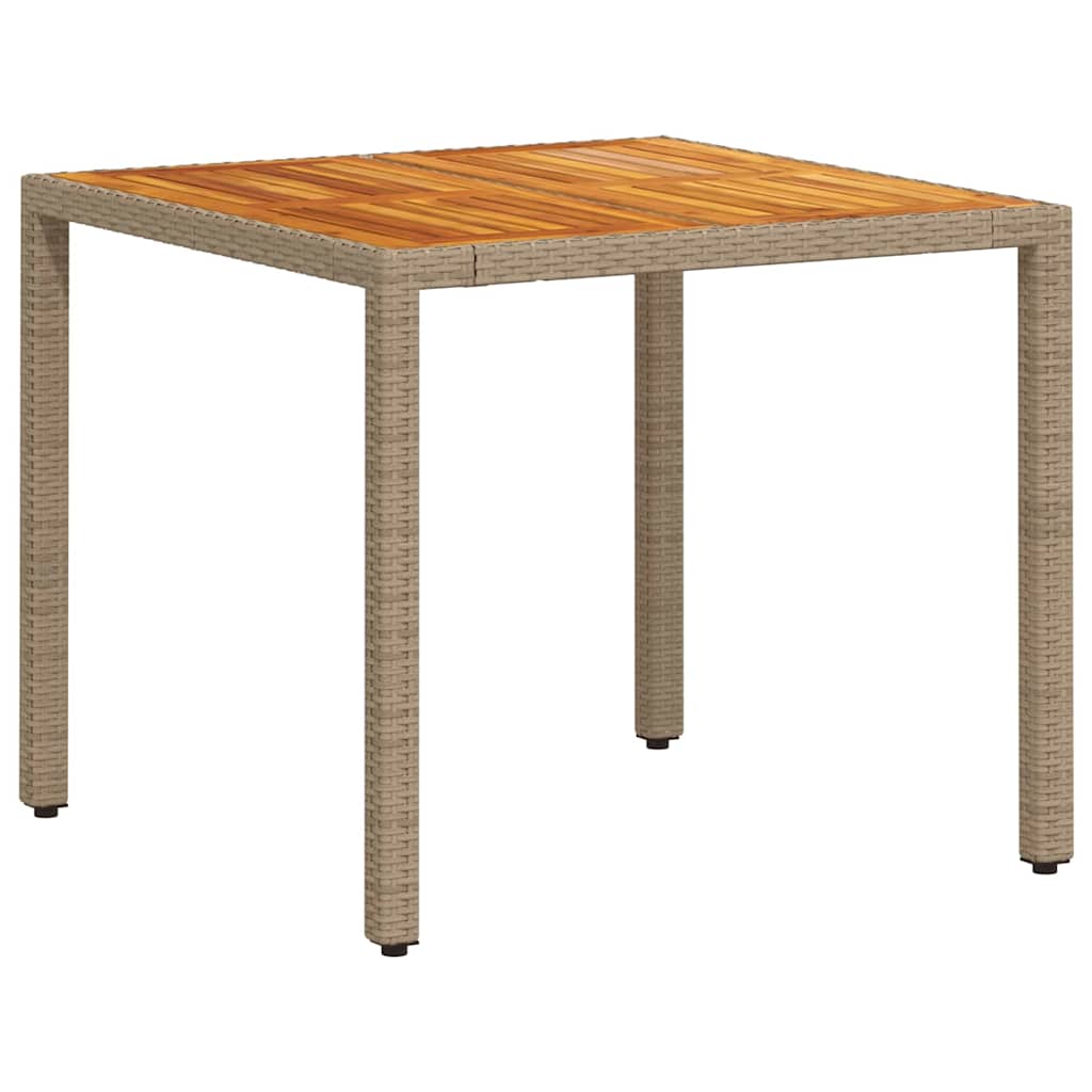 Set da Pranzo per Giardino 3 pcs Beige polyrattan | homemem39