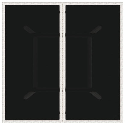 Set da Pranzo per Giardino 3 pcs Grigio chiaro polyrattan | homemem39