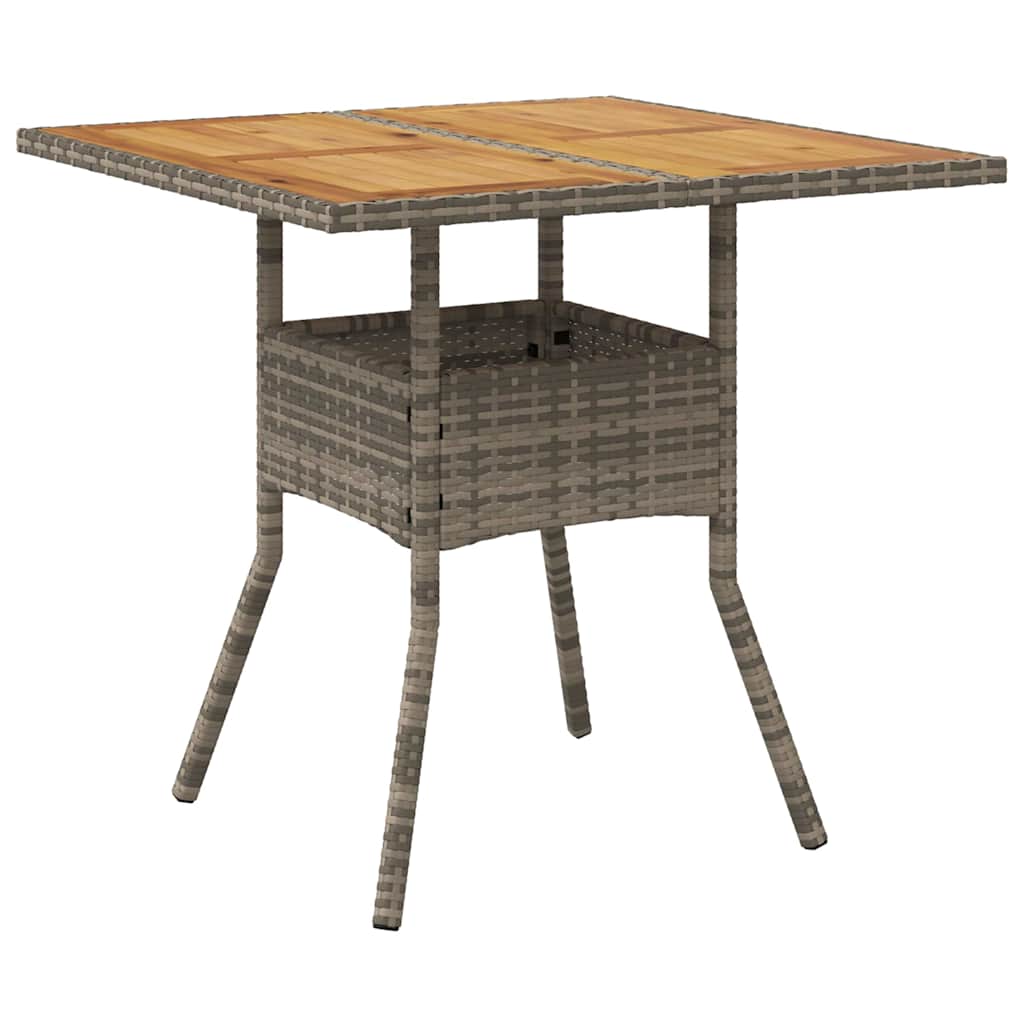 Set da Pranzo per Giardino 3 pcs Grigio polyrattan | homemem39