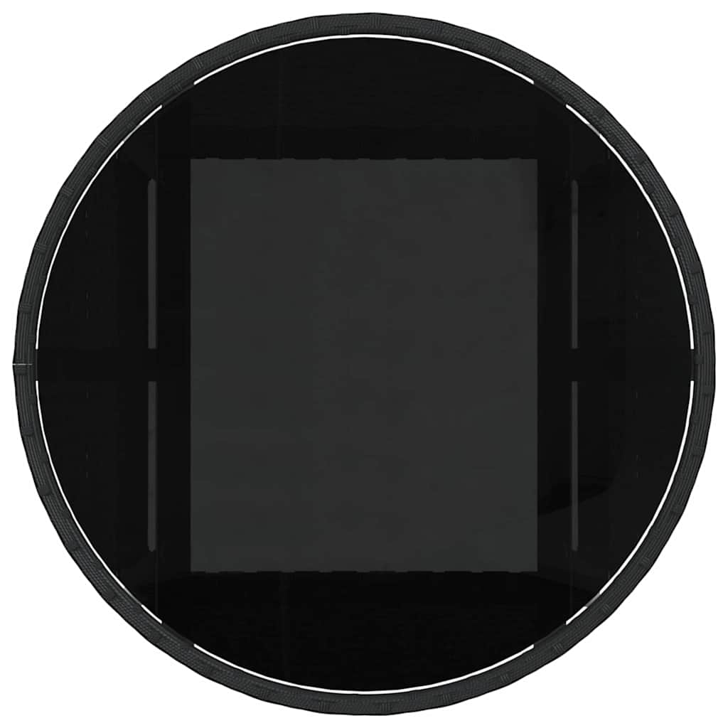Set da Pranzo per Giardino 5 pcs Nero polyrattan | homemem39