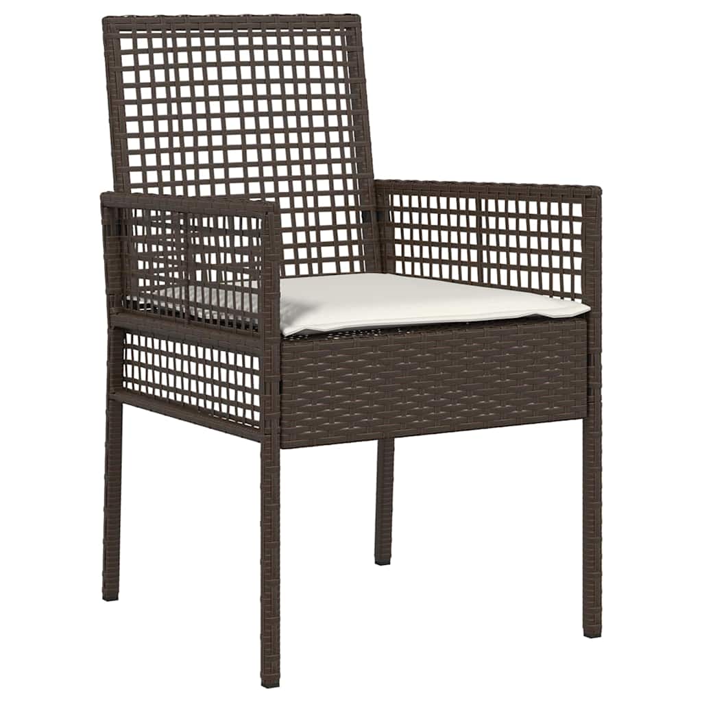 Set da Pranzo per Giardino 5 pcs Marrone polyrattan | homemem39