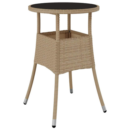 Set da Pranzo per Giardino 5 pcs Beige polyrattan | homemem39