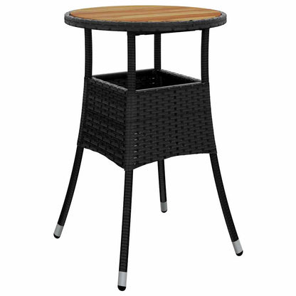 Set da Pranzo per Giardino 5 pcs Nero polyrattan | homemem39