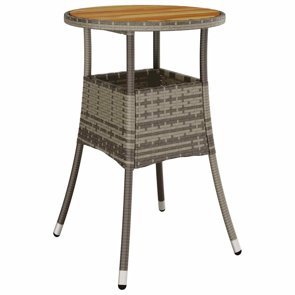 Set da Pranzo per Giardino 3 pcs Grigio polyrattan | homemem39