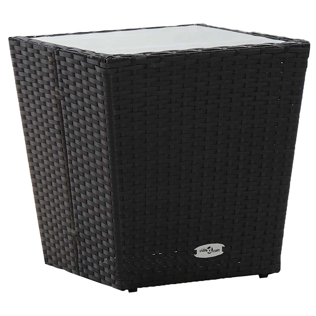 Set Bistro da Giardino 3 pz Nero polyrattan | homemem39