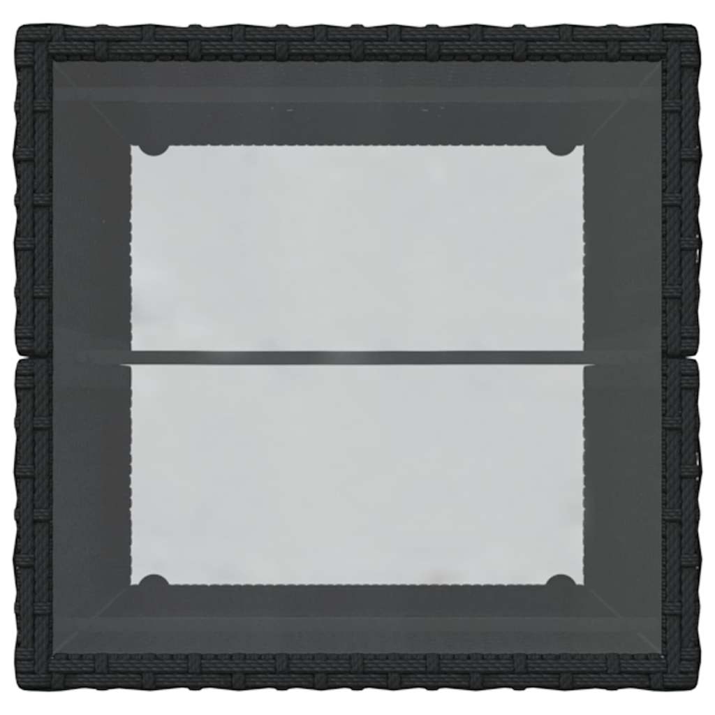 Set Bistro da Giardino 3 pz Nero polyrattan | homemem39