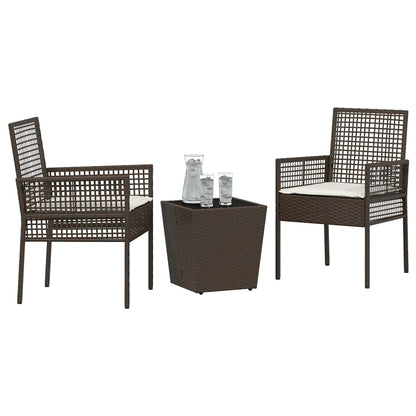 Set Bistro da Giardino 3 pcs Marrone polyrattan | homemem39