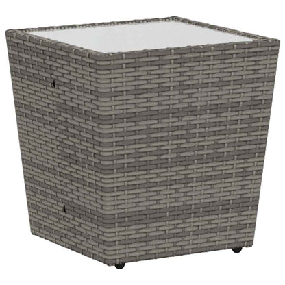 Set Bistro da Giardino 3 pcs Grigio polyrattan | homemem39