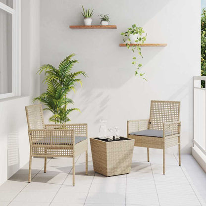 Set Bistro da Giardino 3 pcs Beige polyrattan | homemem39