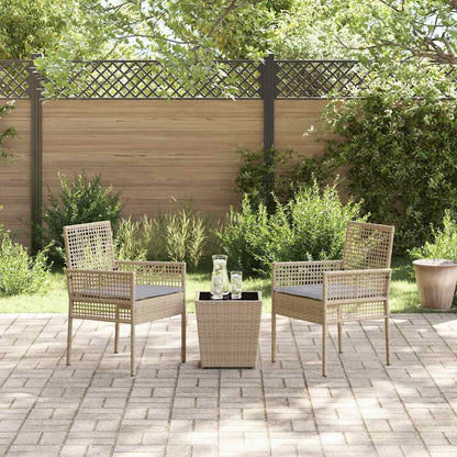 Set Bistro da Giardino 3 pcs Beige polyrattan | homemem39