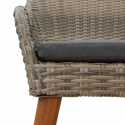 Sedia da Giardino 2 pcs Nero 62,5 x 55 x 82 cm polyrattan