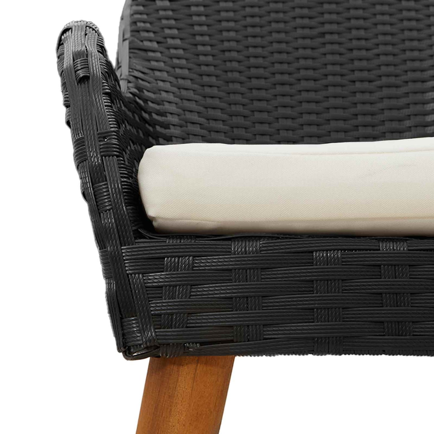 Sedia da Giardino 2 pz Nero polyrattan