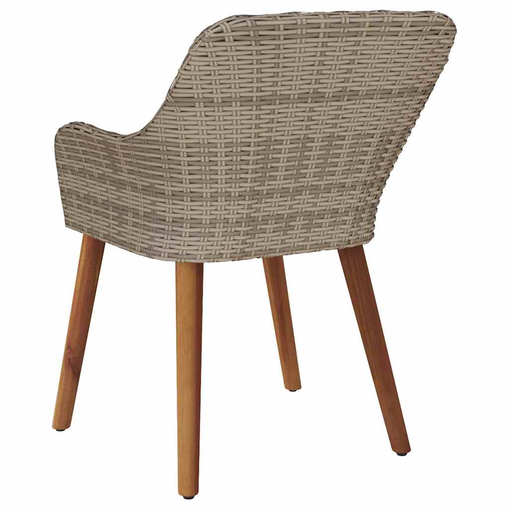 Sedia da Giardino 2 pcs Nero 62,5 x 55 x 82 cm polyrattan