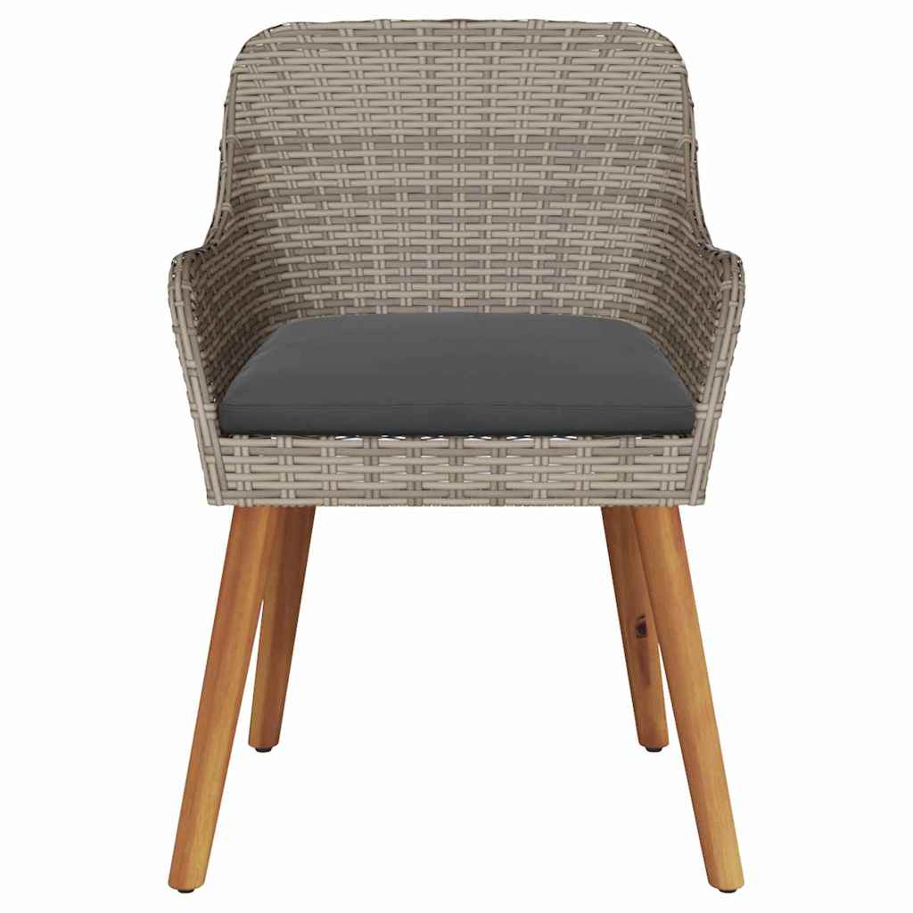 Sedia da Giardino 2 pcs Nero 62,5 x 55 x 82 cm polyrattan