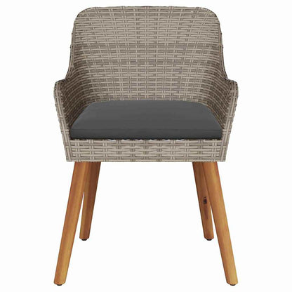 Sedia da Giardino 2 pcs Nero 62,5 x 55 x 82 cm polyrattan