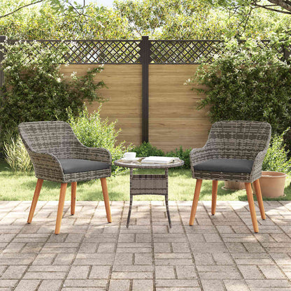 Sedia da Giardino 2 pcs Grigio 62,5 x 55 x 82 cm polyrattan