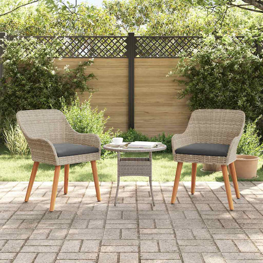 Sedia da Giardino 2 pcs Grigio chiaro 62,5 x 55 x 82 cm