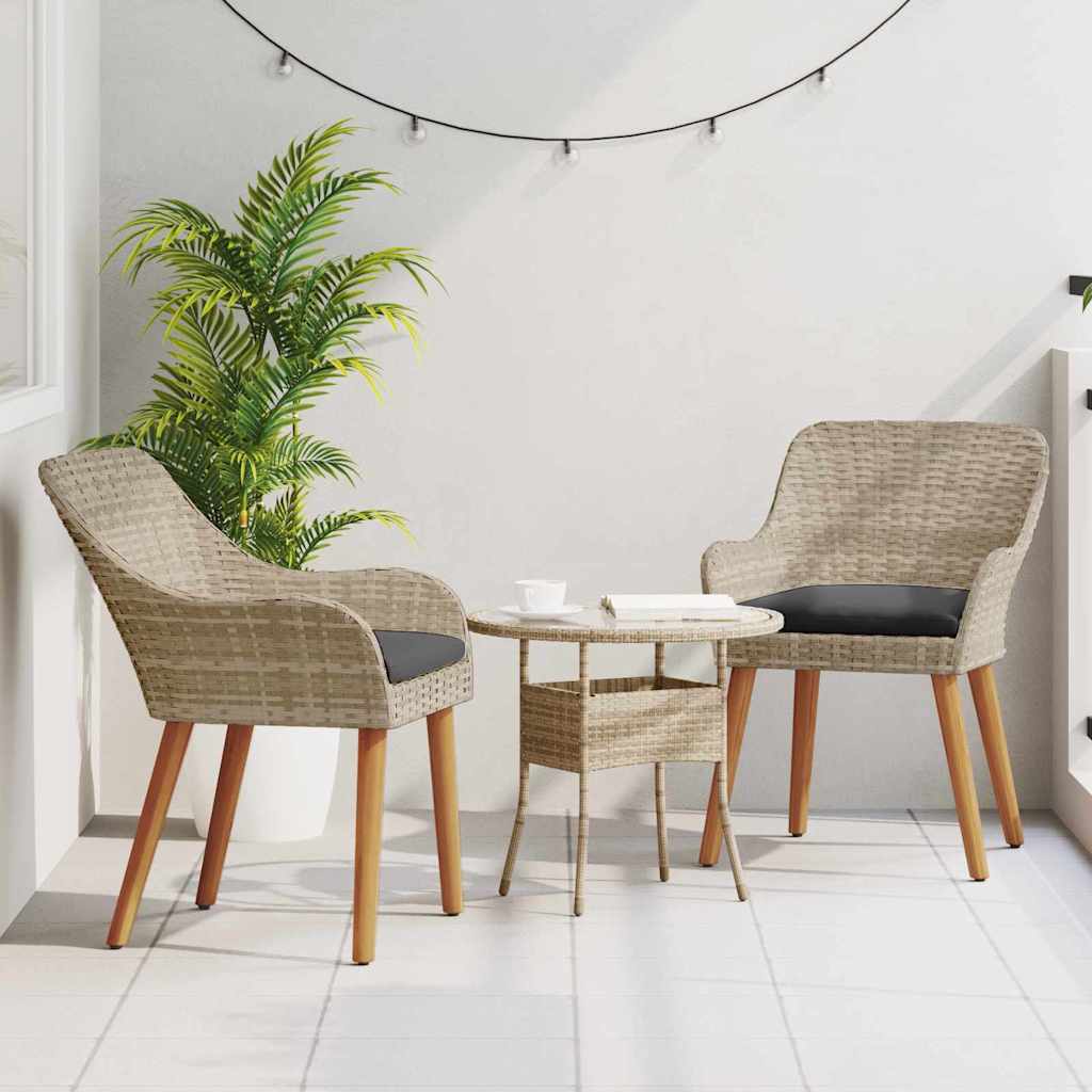 Sedia da Giardino 2 pcs Grigio chiaro 62,5 x 55 x 82 cm