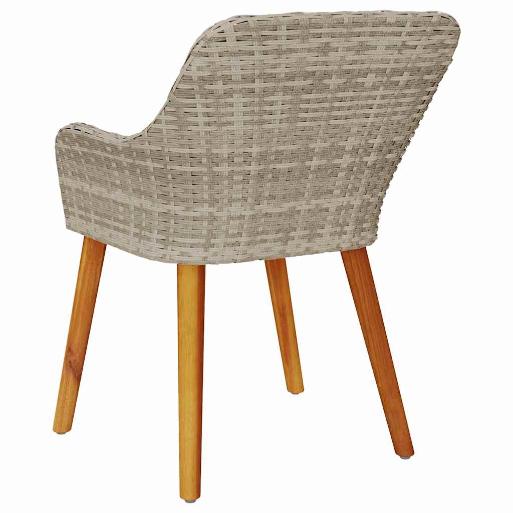 Sedia da Giardino 2 pcs Grigio chiaro 62,5 x 55 x 82 cm