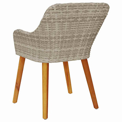 Sedia da Giardino 2 pcs Grigio chiaro 62,5 x 55 x 82 cm